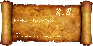 Mechel Beáta névjegykártya
